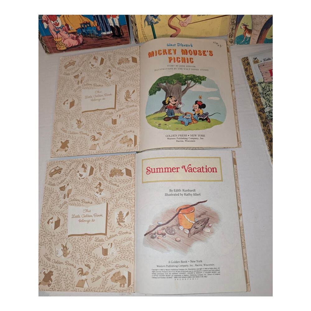 Vintage Lot 12 Little Golden Books 1960's - 90's Walt Disney Collectible - Picture 3 of 10